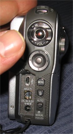Videocamera digitale Panasonic SDR-S150 i connettori
